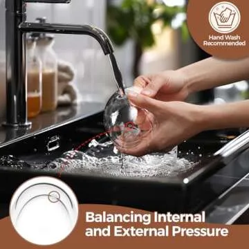 ComSaf 8oz Glass Coffee Mugs Set for Elegant Beverage Enjoyment