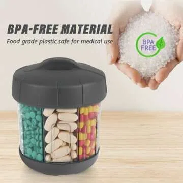 Mossime Extra Large Pill Organizer for Month Travel Use