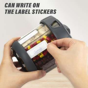 Mossime Extra Large Pill Organizer for Month Travel Use