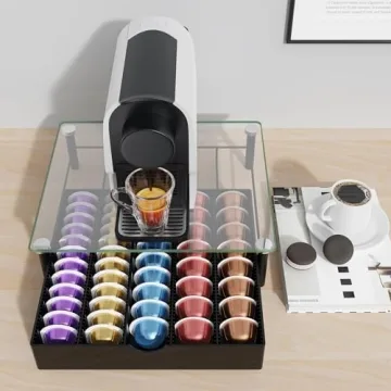 gianotter Crystal Tempered Glass Pod Holder for Vertuo