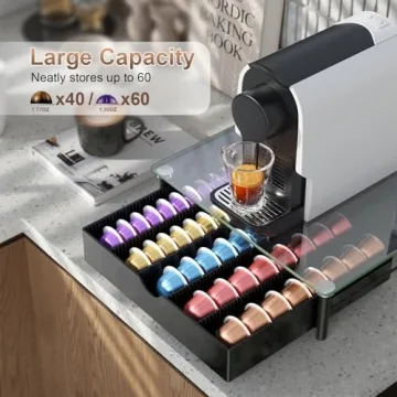 gianotter Crystal Tempered Glass Pod Holder for Vertuo