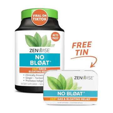 Zenwise Health NO Bloat Probiotics for Women and Men Digestive Health with Ginger, Dandelion, and La...