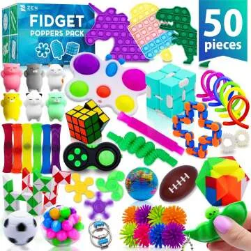50 Pcs Fidget Toys Pack for Kids - Ideal Stocking Stuffers
