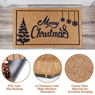 Christmas Door Mat Outdoor Doormat for Festive Entryway