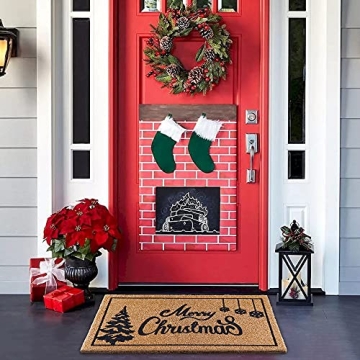 Christmas Door Mat Outdoor Doormat for Festive Entryway