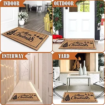 Christmas Door Mat Outdoor Doormat for Festive Entryway