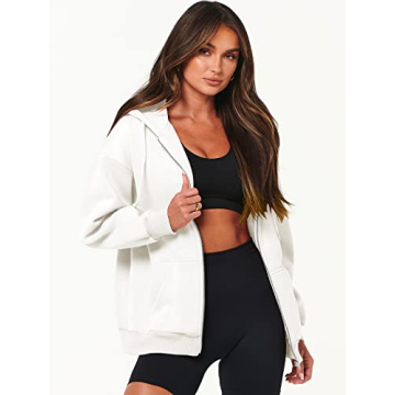ANRABESS Women's Zip Up Hoodie for Stylish Fall Looks