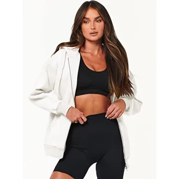 ANRABESS Women's Zip Up Hoodie for Stylish Fall Looks