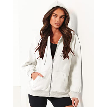 ANRABESS Women's Zip Up Hoodie for Stylish Fall Looks