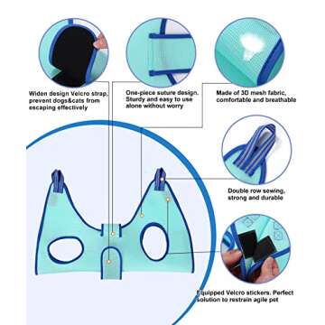 Kkiimatt Dog Pet Grooming Hammock,S Dog Hanging Harness for Nail Clipping, Dog Trimming Cutting Hammock, Dog Sling Holder Helper for Small Dogs, Dog Grooming Restraint Bag with Wide Strap Sewed