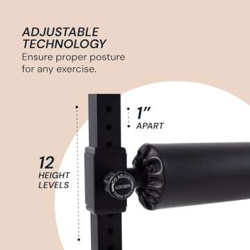 SimplyImagine Adjustable Single Leg Squat Roller for Bulgarian Split Squats, Lunges, and Lower Body Workout