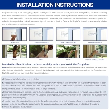 Burglabar 2 Pack Sliding Door Locks - Child Safe & Secure