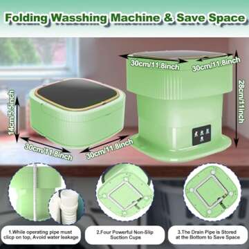 15L Portable Washing Machine for Travel and Small Spaces