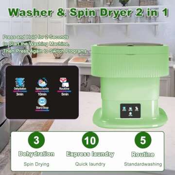 15L Portable Washing Machine for Travel and Small Spaces