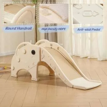 Artistic Elephant Indoor Slide for Toddlers 1-3 Years