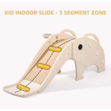 Artistic Elephant Indoor Slide for Toddlers 1-3 Years