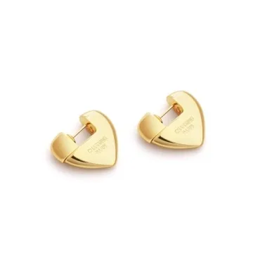 C.Paravano Gold Heart Huggies Earrings for Women | Elegant Jewelry