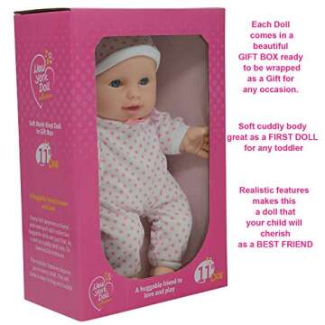 11 inch Soft Body Boy Baby Doll in Gift Box - Doll Pacifier Included -Toy Dolls for Boys and Toddlers (Caucasian)