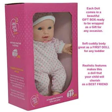 11 inch Soft Body Boy Baby Doll in Gift Box - Doll Pacifier Included -Toy Dolls for Boys and Toddlers (Caucasian)