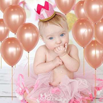 50pcs Rose Gold Round Latex Balloons 12inch For Wedding bridal shower Birthday Baby shower Party Decoration