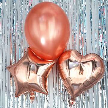 50pcs Rose Gold Round Latex Balloons 12inch For Wedding bridal shower Birthday Baby shower Party Decoration