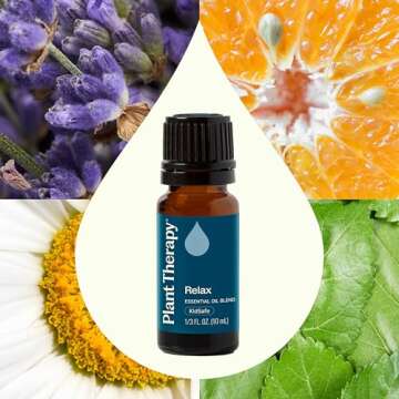 Plant Therapy Relax Essential Oil Blend 100% Pure, Undiluted, Natural Aromatherapy, Therapeutic Grade 10 mL (1/3 oz)