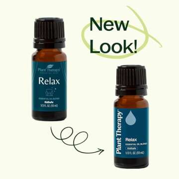 Plant Therapy Relax Essential Oil Blend 100% Pure, Undiluted, Natural Aromatherapy, Therapeutic Grade 10 mL (1/3 oz)