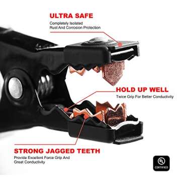 AWELTEC Jumper Cables for car, UL-Listed 8 Gauge 12 Feet Heavy Duty Booster Cables with Carry Bag (8AWG x 12Ft)