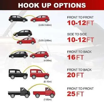 AWELTEC 8 Gauge 12 Feet Jumper Cables for Vehicles