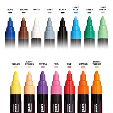 15 Fine Posca Paint Markers Set for Creative Projects