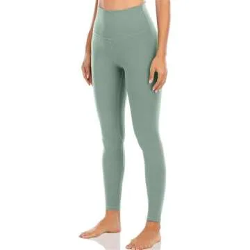 ECHOINE Womens Yoga Legging - Buttery Soft Tummy Control High Waist Workout Pants Sports Tights Legging Dark Green