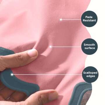 Folkulture Valentine Table Runner 72 Inches Long for Home Decor, 100% Cotton Boho Table Runner Outdoor, Rustic Dining Table Runner or Scalloped Table Runner for Coffee Table Decor ( Laguna Blush )