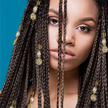 RED by Kiss Dreadlock Jewelry Braid Charms Hair Cuffs for Women Braiding Hair Pendants Decoration Cl...