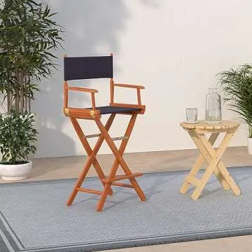Casual Home 30-Inch Solid Wood Director Chair with Custom Canvas Options