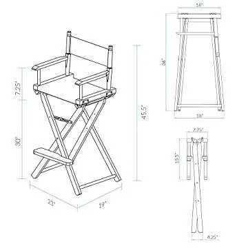Casual Home Solid Wood Director Chair for Versatile Spaces