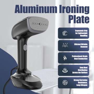 Powerful Handheld Fabric Steamer - 1800W, Efficient & Versatile