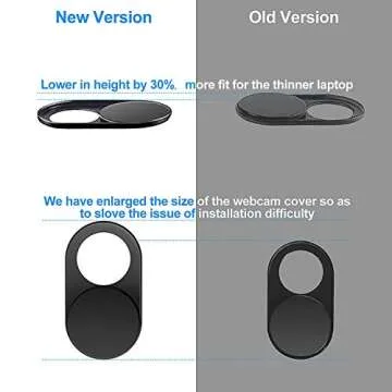 CloudValley Upgrade Magnetic Webcam Cover, [6-Pack] 0.023 inch Metal Camera Cover Slide for Mac, iPad, MacBook Pro, MacBook Air, Laptops, PC/Computer, Tablets, Web Blocker Protect Your Privacy