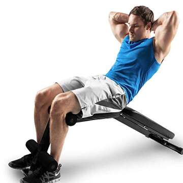 Marcy Multi-Position Workout Utility Bench for Home Gym Weightlifting and Strength Training SB-10115...