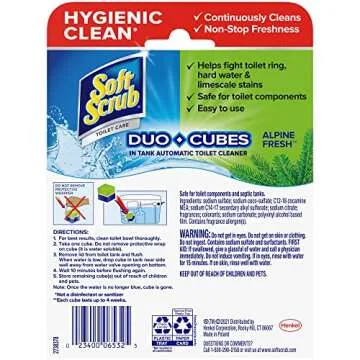 Soft Scrub In-Tank Toilet Cleaner Duo-Cubes - Alpine Fresh 4 Count