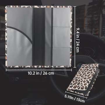 ShaggyDogz Car Registration and Insurance Card Holder with Magnetic Closure, Premium PU Leather Lice...