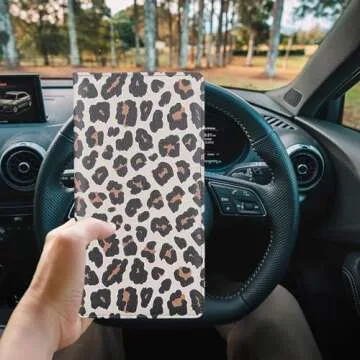 ShaggyDogz Car Registration and Insurance Card Holder with Magnetic Closure, Premium PU Leather License Registration Holder for Driver License, Insurance Card, Paperwork, Men & Women (Snow Leopard 1)