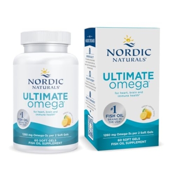 Nordic Naturals Ultimate Omega, Lemon Flavor - 60 Soft Gels - 1280 mg Omega-3 - High-Potency Omega-3...