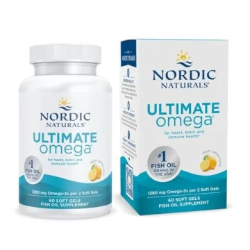 Nordic Naturals Ultimate Omega, Lemon Flavor - 60 Soft Gels - 1280 mg Omega-3 - High-Potency Omega-3...