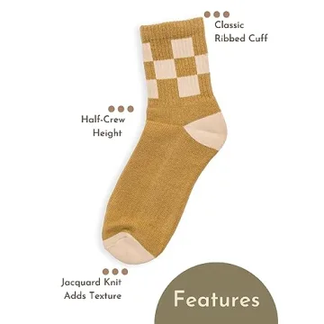 Lottie Dottie Women's Half-Crew Cotton Socks 2-Pack | Stylish & Cozy