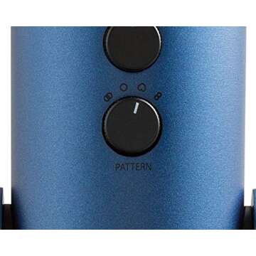 Newest Blue Yeti USB Microphone with 4 Pickup Patterns, 3 Condenser Capsules, Mic Gain Control, Adjustable Stand for Gaming, Streaming, Podcasting on PC/Mac, Midnight Blue with GalliumPi Accessories