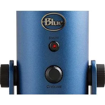 Newest Blue Yeti USB Microphone with 4 Pickup Patterns, 3 Condenser Capsules, Mic Gain Control, Adjustable Stand for Gaming, Streaming, Podcasting on PC/Mac, Midnight Blue with GalliumPi Accessories
