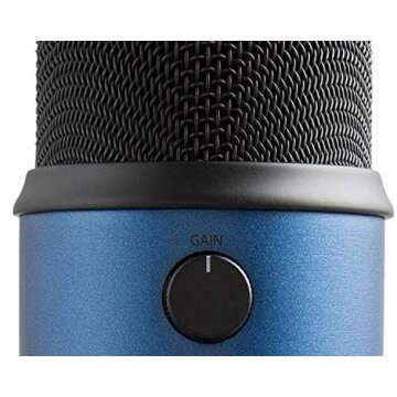 Newest Blue Yeti USB Microphone with 4 Pickup Patterns, 3 Condenser Capsules, Mic Gain Control, Adjustable Stand for Gaming, Streaming, Podcasting on PC/Mac, Midnight Blue with GalliumPi Accessories