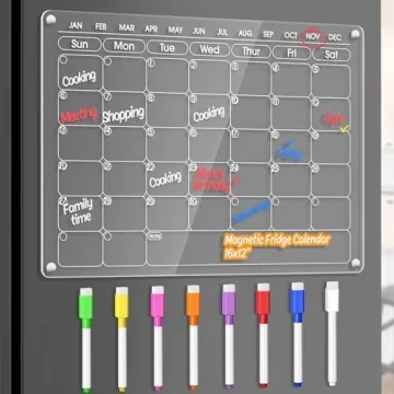 OORAII 16x12'' Magnetic Dry Erase Calendar for Fridge