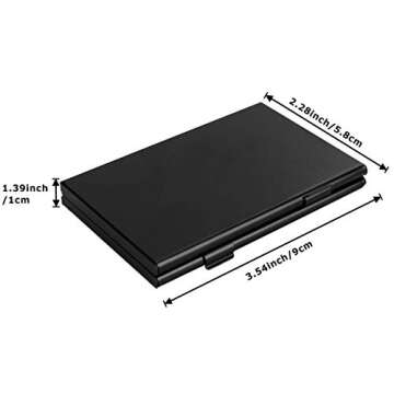 SD Card Holder, WOVTE Aluminum SD TF Micro SD Memory Camera Card Case Holder Protecter Storage,Black
