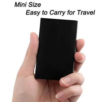 SD Card Holder, WOVTE Aluminum SD TF Micro SD Memory Camera Card Case Holder Protecter Storage,Black